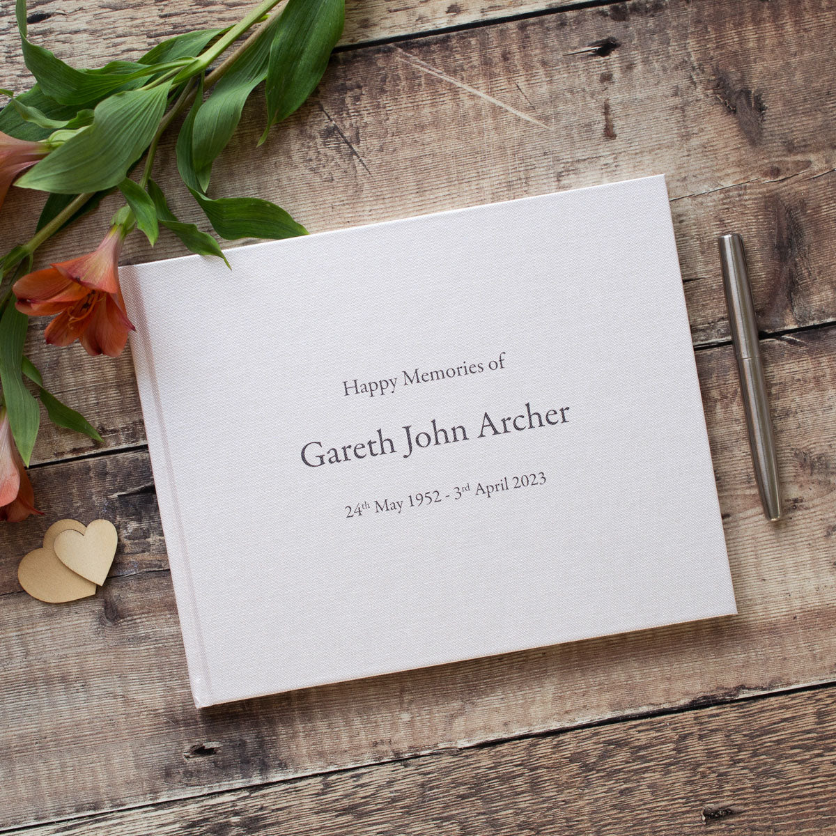 Personalised condolence Book 