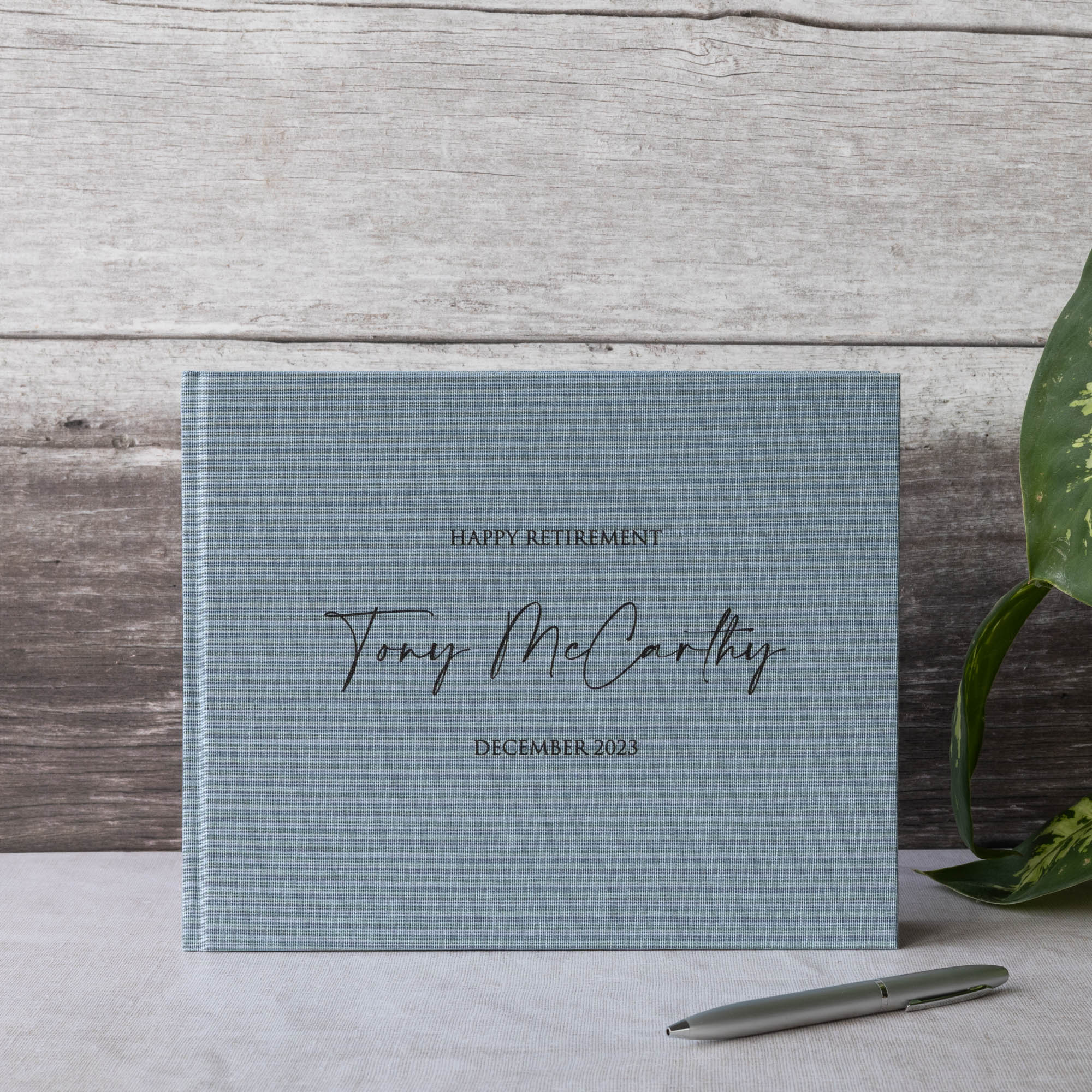 Luxury Personalised Retirement Guest Book - Stori Luxury Personalised Retirement Guest Book - Stori