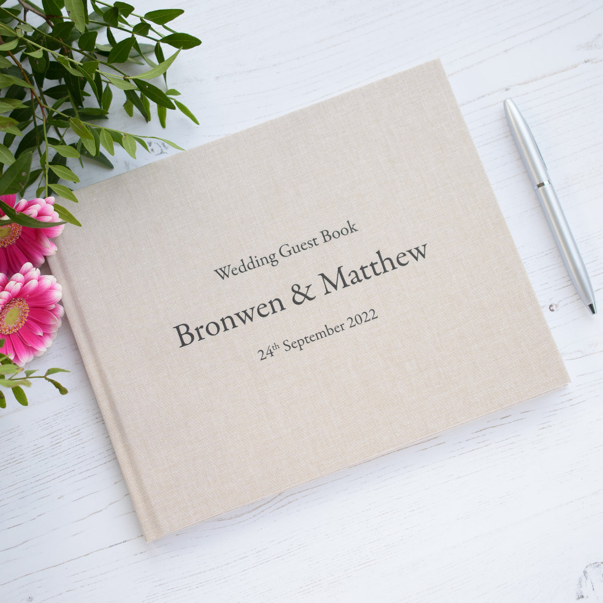 &#39;Bronwen&#39; - Personalised Wedding Guest Book