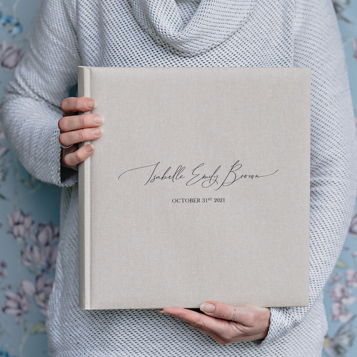 Personalised Baby Photo Album - Handwritten Text Design
